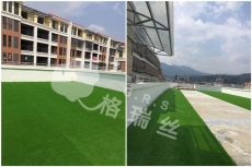 桂东县东方红幼儿园人造草坪竣工