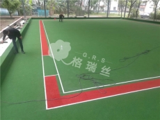 桂林门球场人造草坪完工